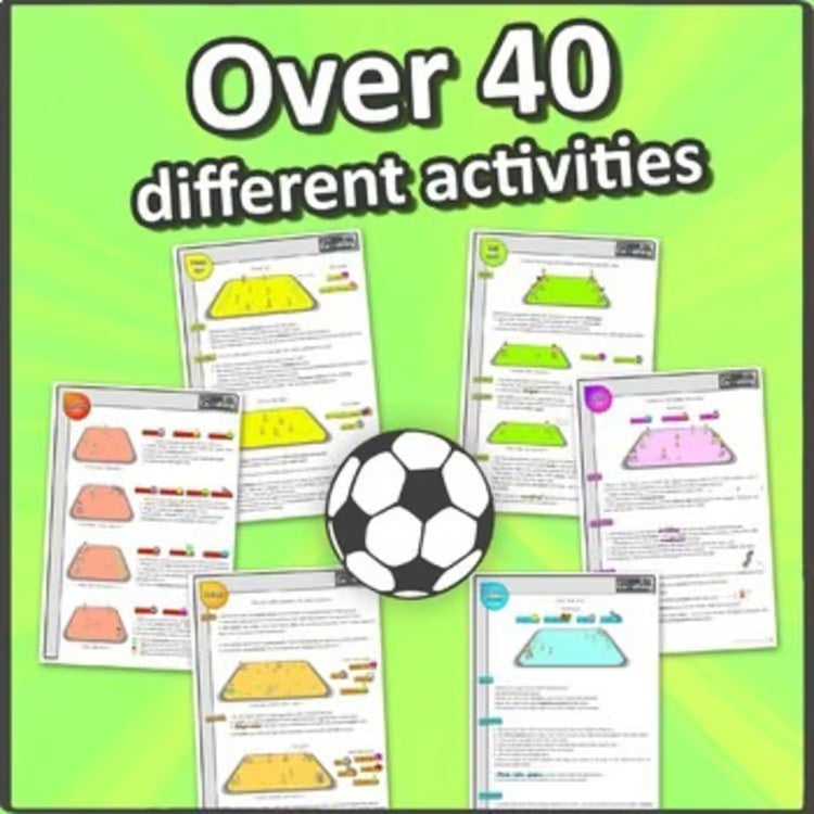 Soccer PE lessons - Sport unit with plans, drills, skills & games for grades 3-6