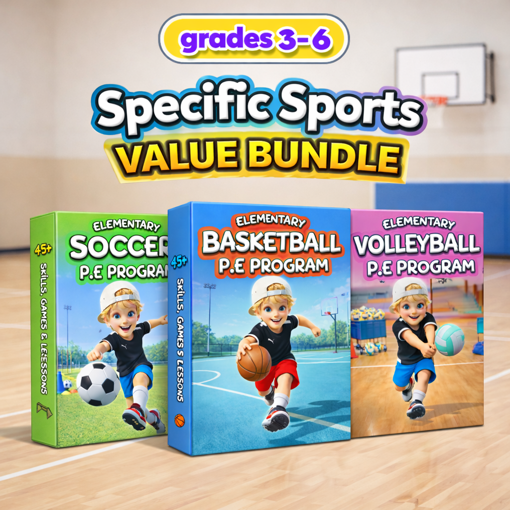 Specific Sports *Bundle*: Soccer, Basketball & Volleyball Units-Drills & lessons