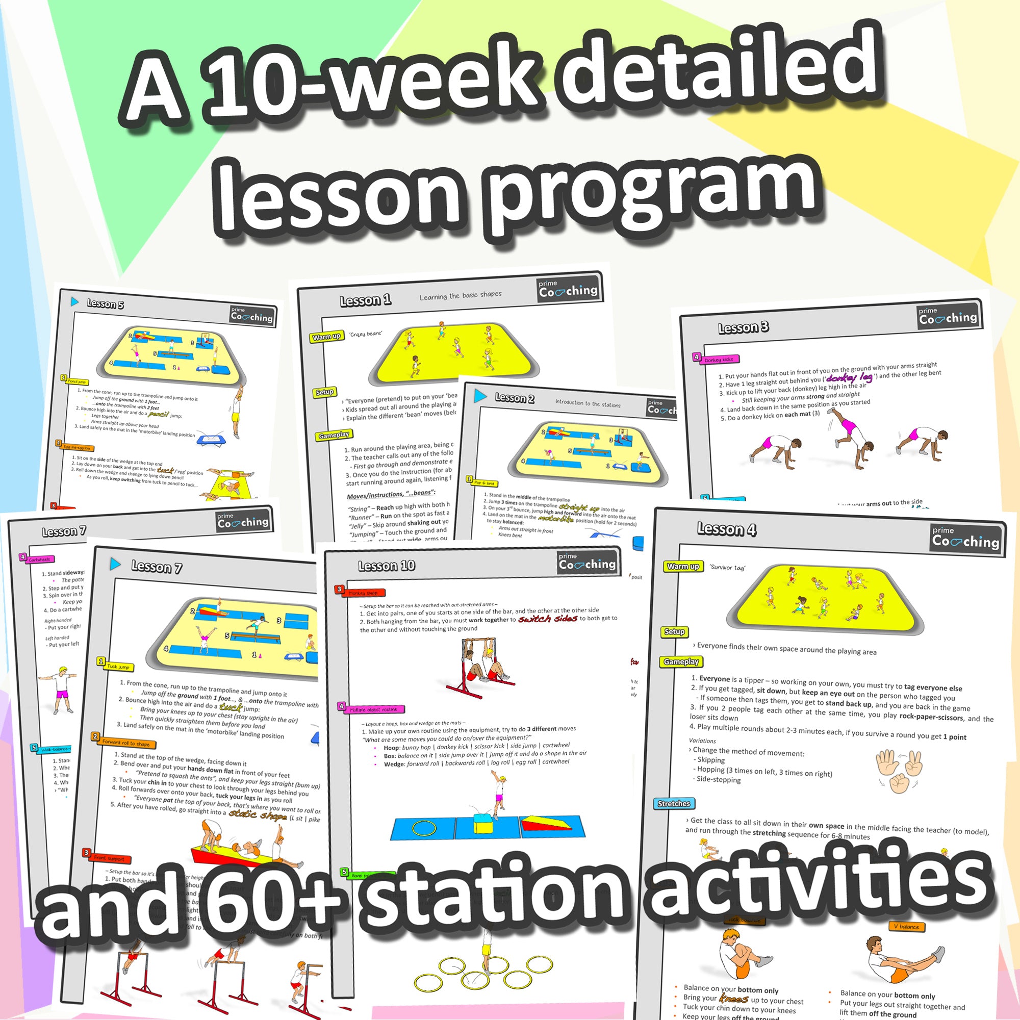 Elementary Gymnastics for PE - Complete program with videos (grade K-3)