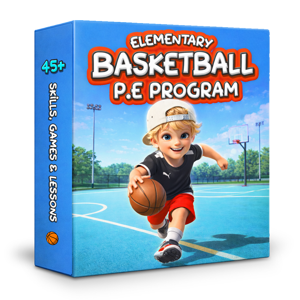 Basketball PE lessons - Gym Unit with plans, drills, skills & games - grades 3-6