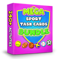 Mega PE task card skills bundle: 240+ task cards & videos (grades K-6)
