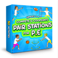 PE Games + Skill Stations: 50 activities for physical education - Grade 3-6