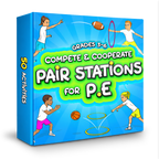 PE Games + Skill Stations: 50 activities for physical education - Grade 3-6