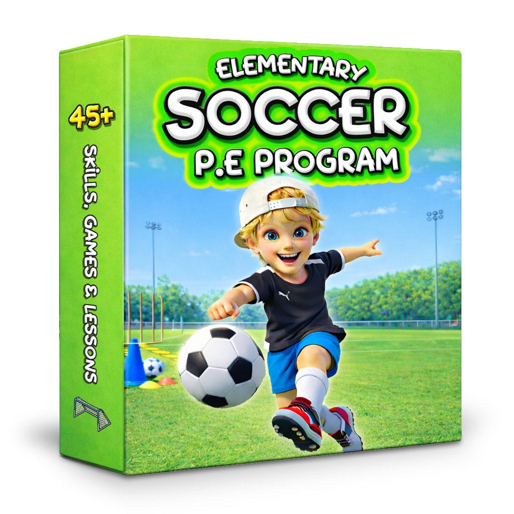 Soccer PE lessons - Sport unit with plans, drills, skills & games for grades 3-6