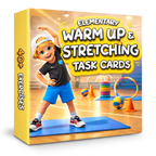 PE Warm ups & stretching: Task cards (+videos) for Physical Education