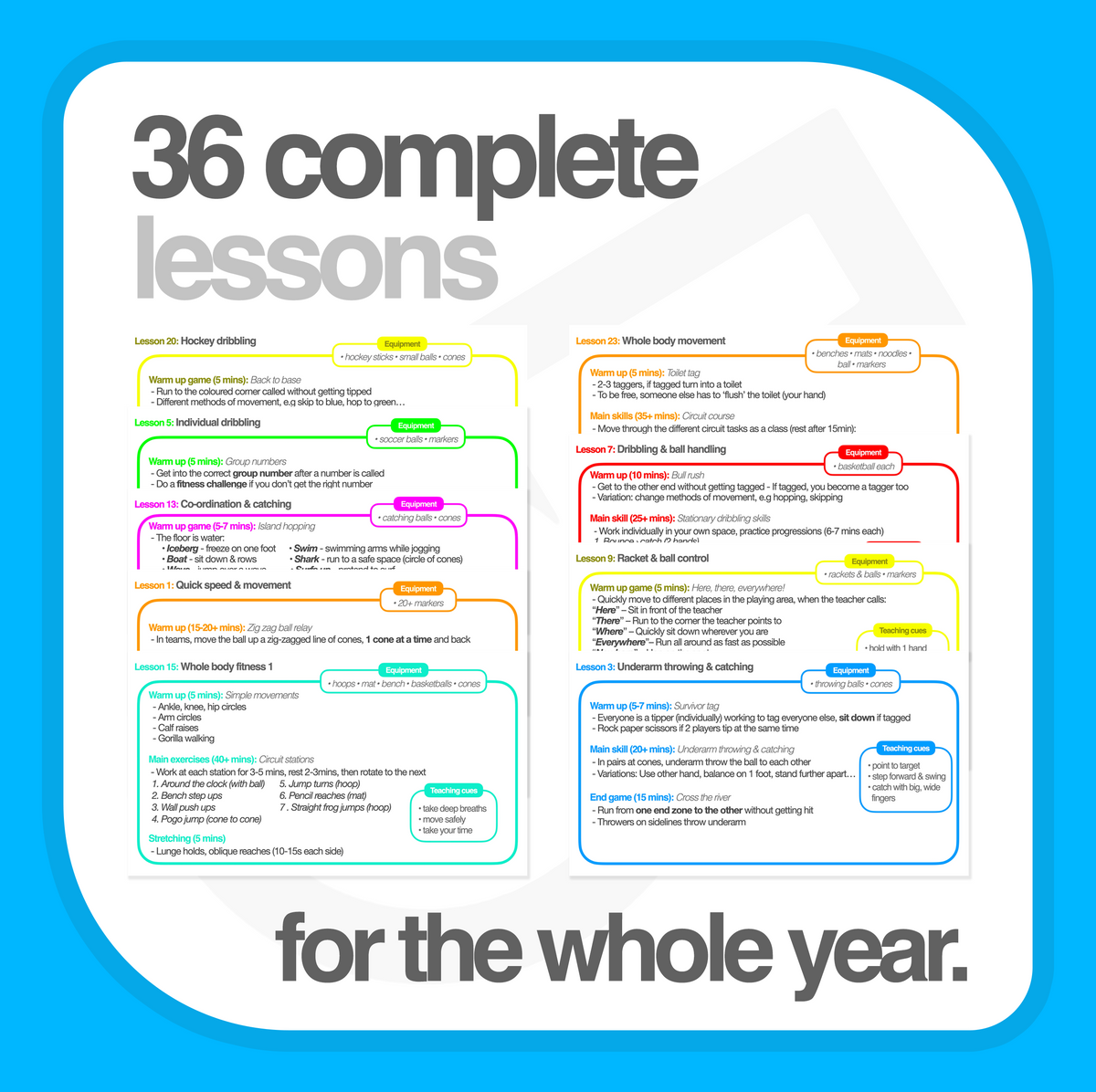 Complete Kindergarten & Grade 1 Physical Education: Year Curriculum