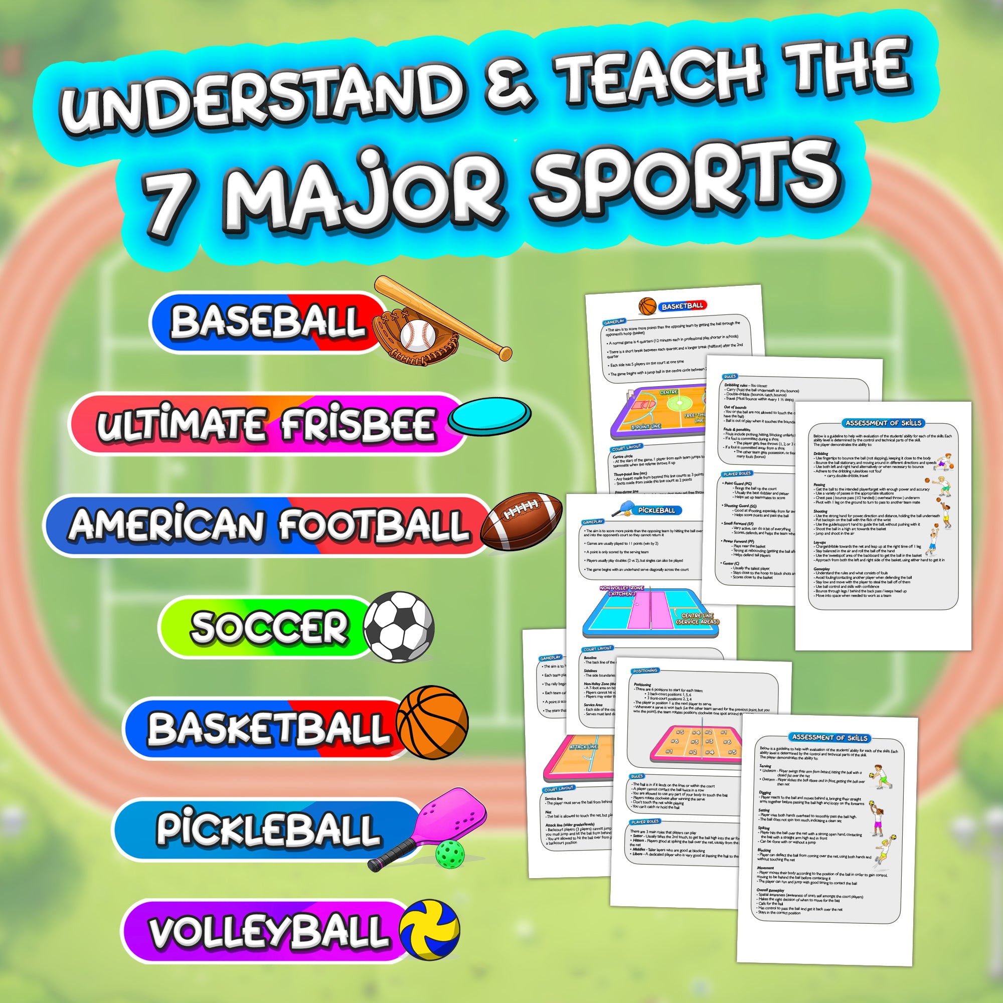 The Essential PE Sports Guide – 7 Games Made Simple for Teachers