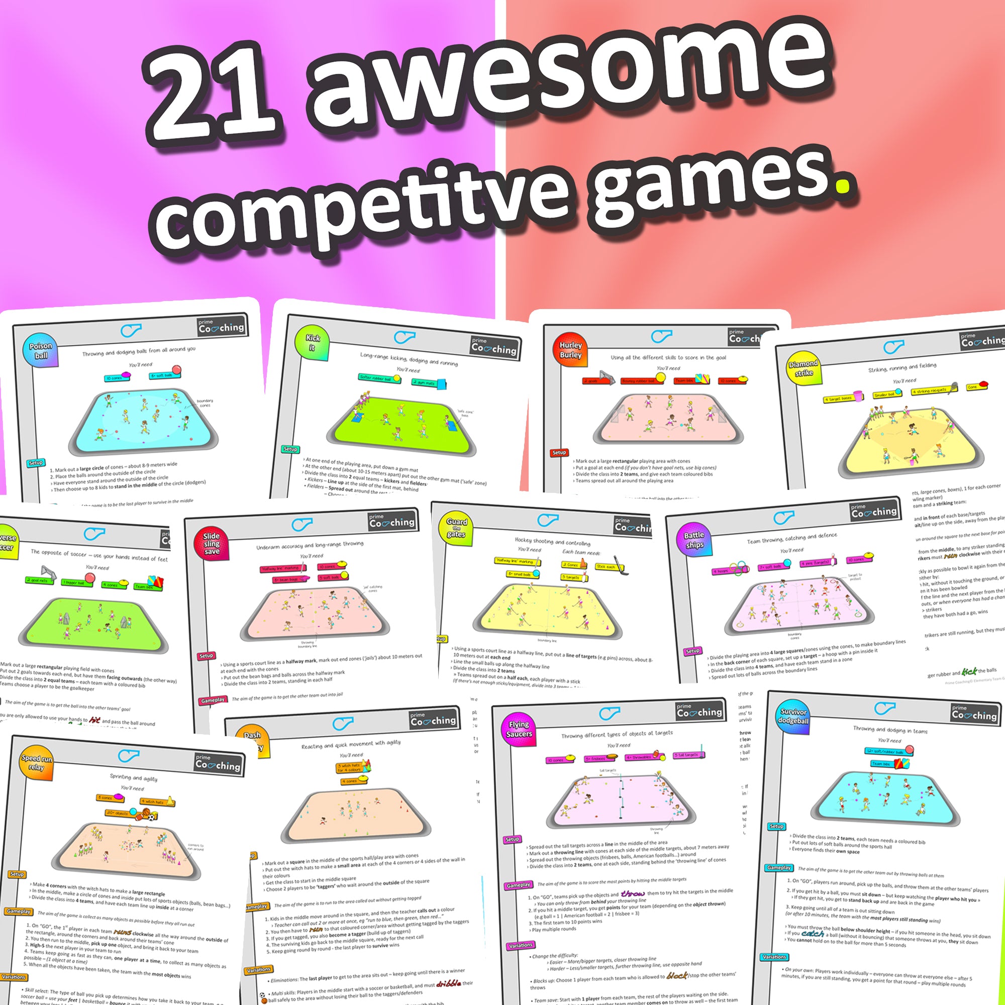 PE activities - Team Games for the whole class (grades 3-6)
