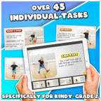 Kindergarten - Grade 2 PE Challenges - Flash cards + stations