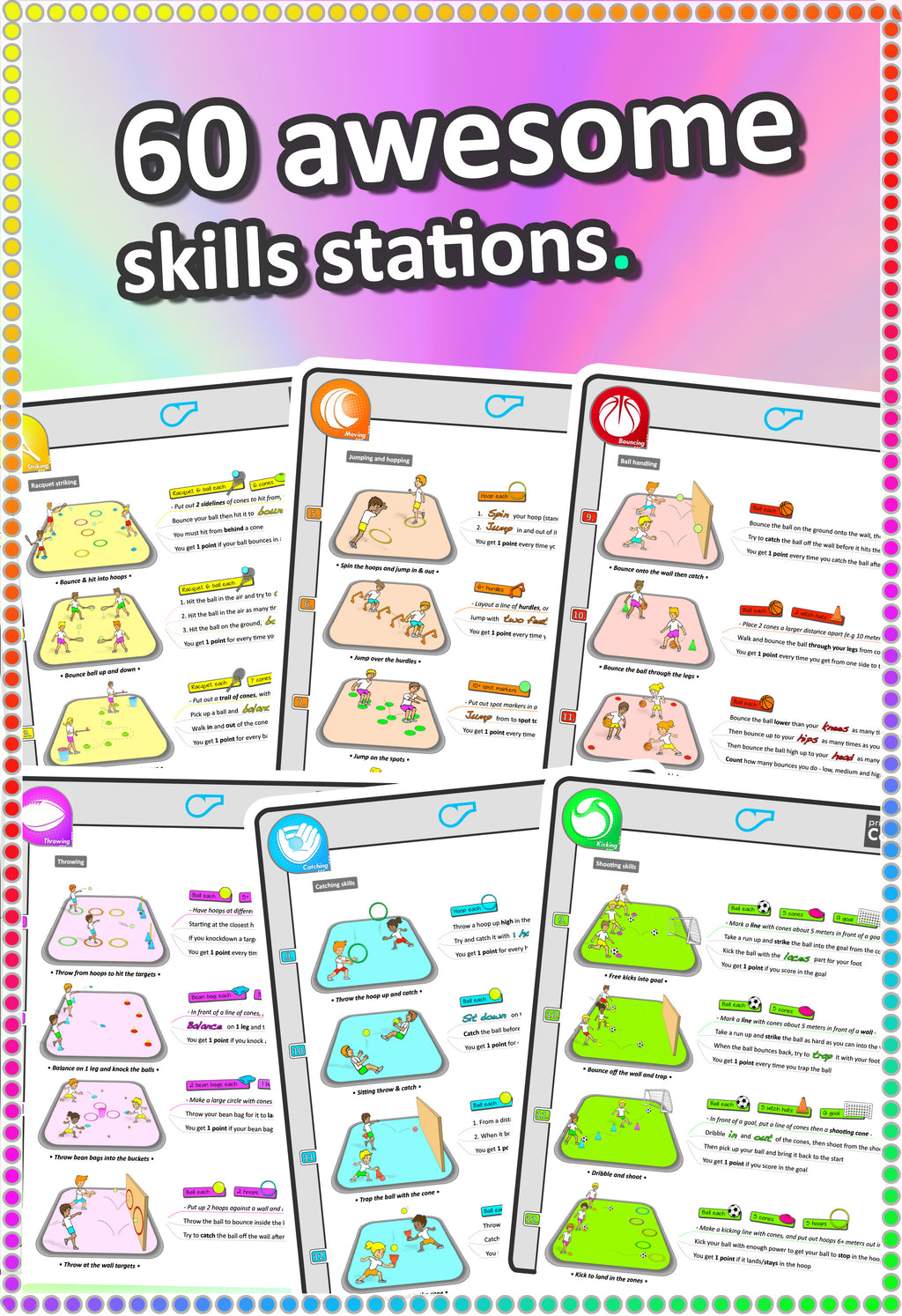 PE activities - Sport Skill Stations (grades K-3)