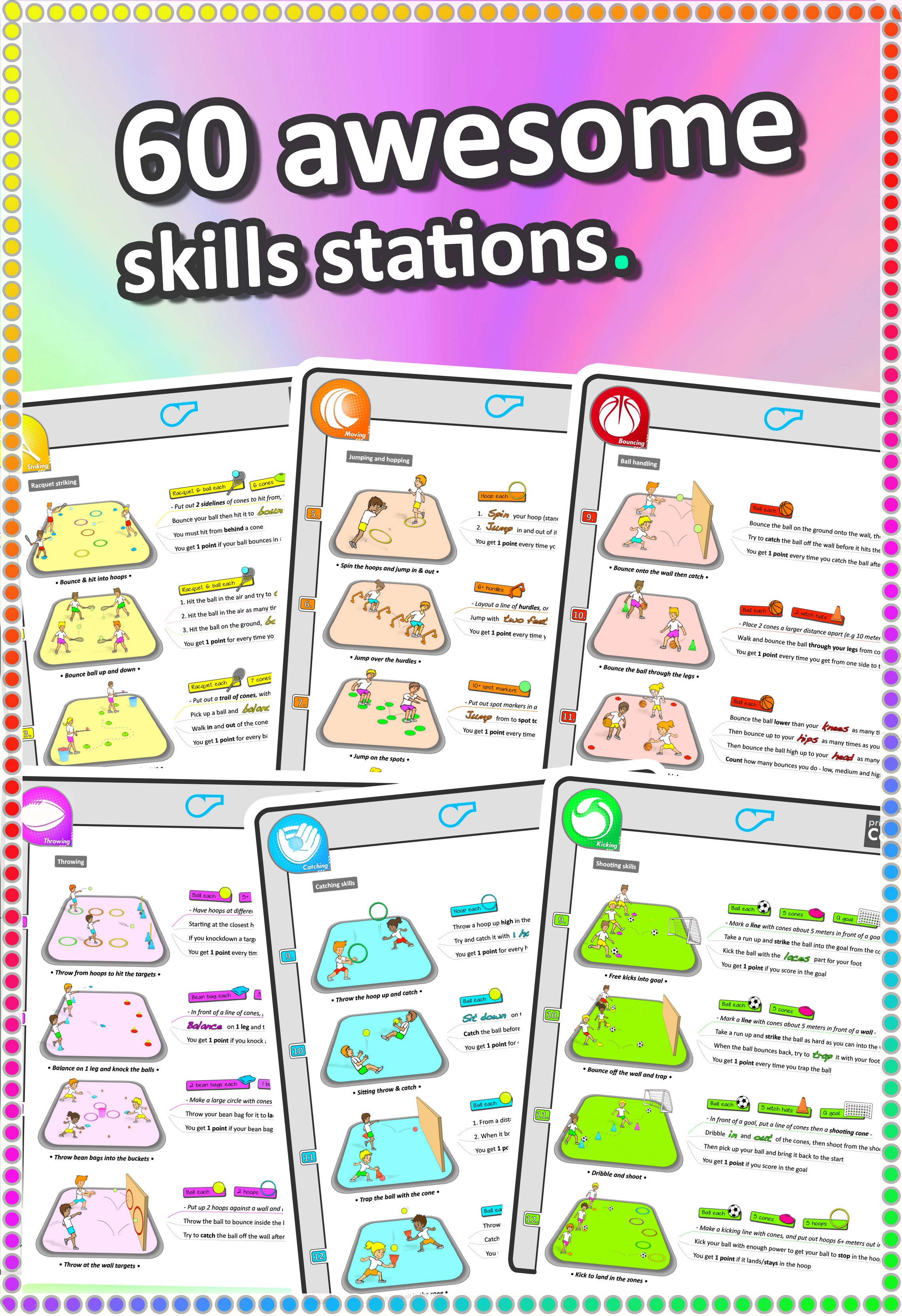 PE activities - Sport Skill Stations (grades K-3)