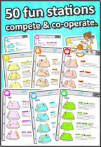 PE Games + Skill Stations: 50 activities for physical education - Grade 3-6