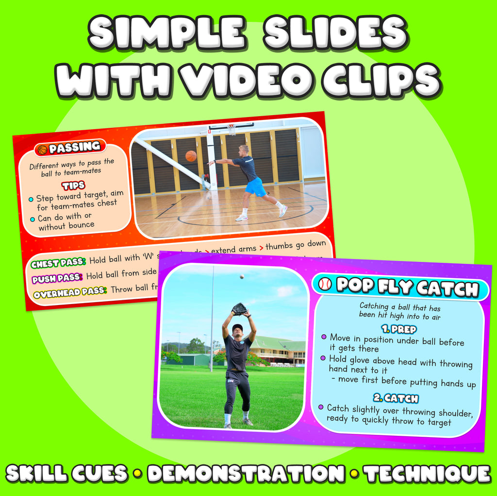 How to teach Sports - Fundamental PE skills (slides + videos)