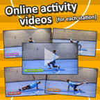PE Fitness Circuit Station cards - 36 gym tasks with cards & videos (Vol.1)